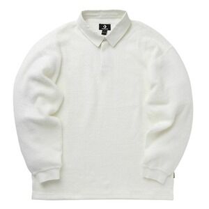 Converse X Irak Rugby Long Sleeve Polo Shirt White 10027809-A01  XL